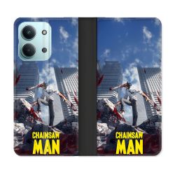 Housse Cuir Portefeuille Pour Xiaomi Redmi 17C 5G Manga Chainsaw Man Denji