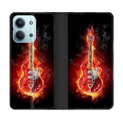 Housse Cuir Portefeuille Pour Xiaomi Redmi 17C 5G Musique Guitare Electrique