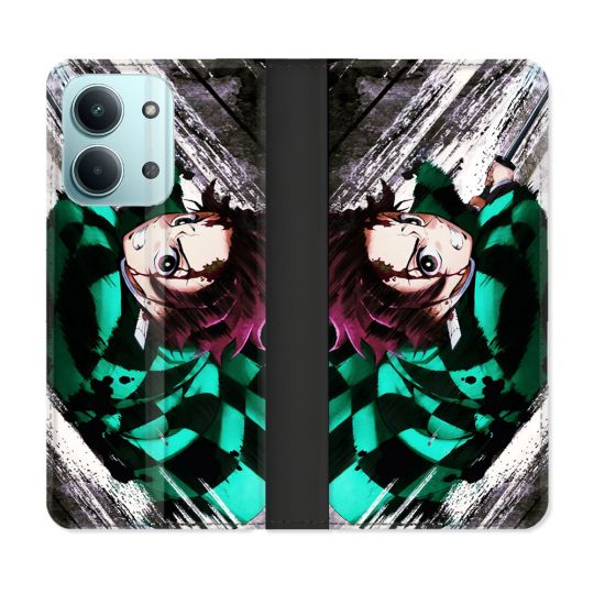 Housse Cuir Portefeuille Pour Xiaomi Redmi 17C 5G Manga Demon Slayer Tanjiro