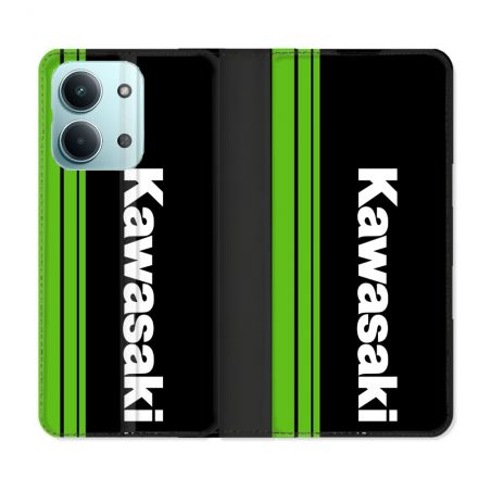 Housse Cuir Portefeuille Pour Xiaomi Redmi 17C 5G Moto Kawasaki