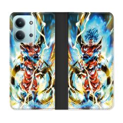 Housse Cuir Portefeuille Pour Xiaomi Redmi 17C 5G Manga Dragon Ball Sangoku Blanc