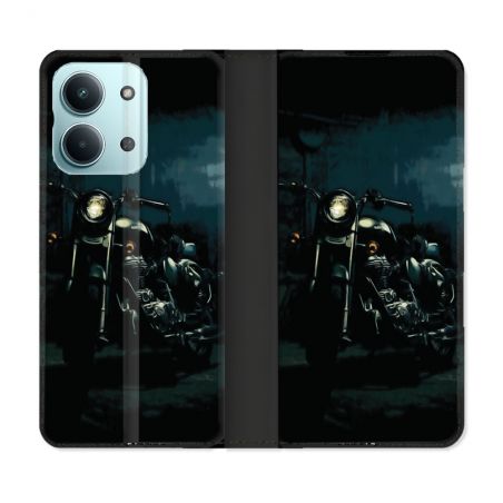 Housse Cuir Portefeuille Pour Xiaomi Redmi 17C 5G Moto Harley Vintage