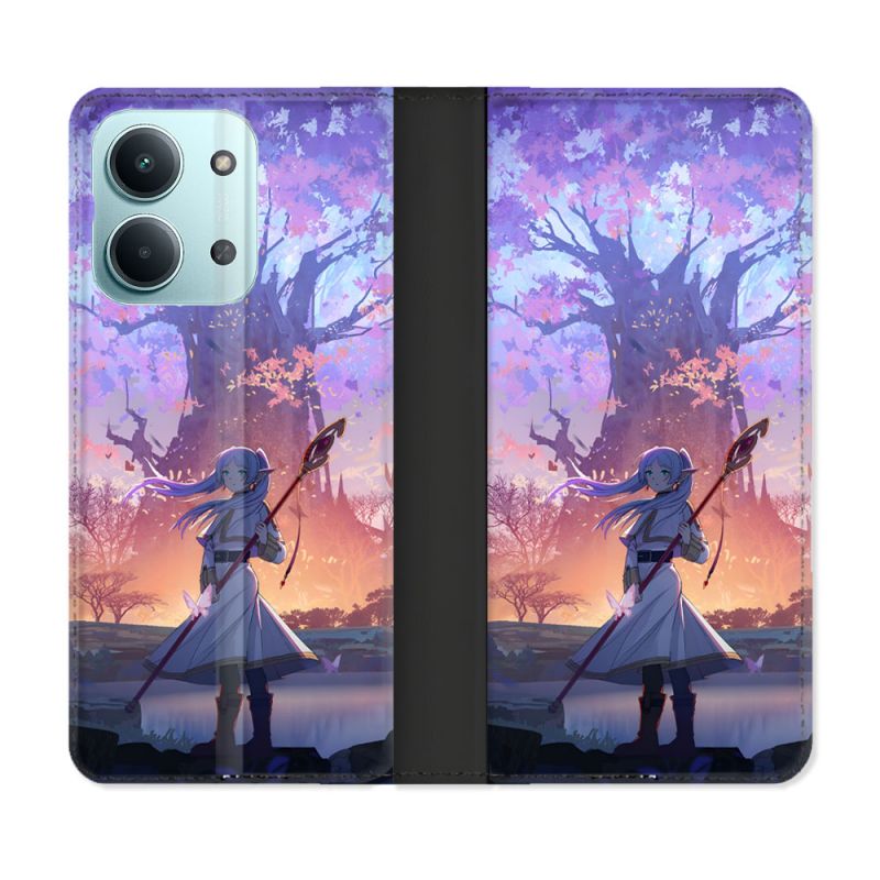 Housse Cuir Portefeuille Pour Xiaomi Redmi 17C 5G Manga Frieren