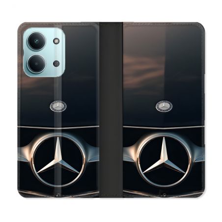 Housse Cuir Portefeuille Pour Xiaomi Redmi 17C 5G Mercedes Calendre