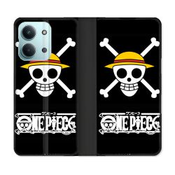Housse Cuir Portefeuille Pour Xiaomi Redmi 17C 5G Manga One Piece Tete de Mort