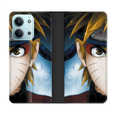 Housse Cuir Portefeuille Pour Xiaomi Redmi 17C 5G Manga Naruto Blanc