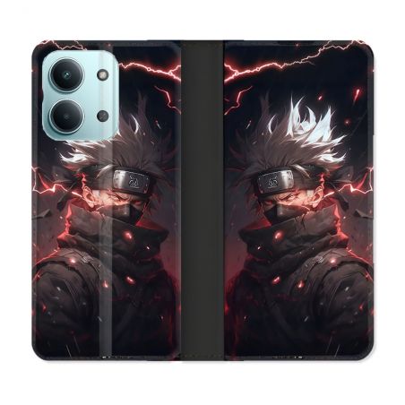 Housse Cuir Portefeuille Pour Xiaomi Redmi 17C 5G Manga Naruto Kakashi Dark