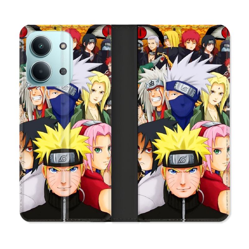 Housse Cuir Portefeuille Pour Xiaomi Redmi 17C 5G Manga Naruto Team