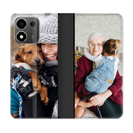 Housse Cuir Portefeuille Personnalisée Pour Honor 600 Smart 5G Étui Protection avec Photo, Texte, Logo, Design