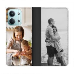 Housse Cuir Portefeuille Personnalisée Xiaomi Redmi 17C 5G Étui Protection avec Photo, Texte, Logo, Design