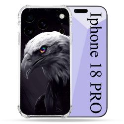 Coque Renforcée Pour Iphone 18 Pro Animal Aigle Royal Noir