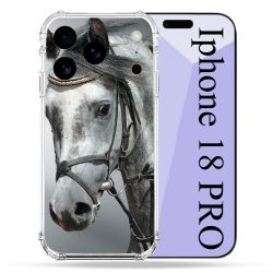 Coque Renforcée Pour Iphone 18 Pro Animal Cheval Blanc