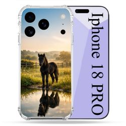 Coque Renforcée Pour Iphone 18 Pro Animal Cheval Reflet