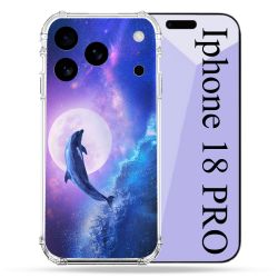 Coque Renforcée Pour Iphone 18 Pro Animal Dauphin Vague