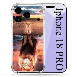 Coque Renforcée Pour Iphone 18 Pro Animal Lion Reflet