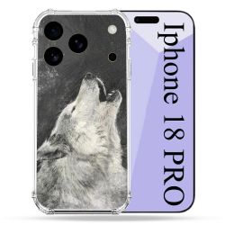 Coque Renforcée Pour Iphone 18 Pro Animal Loup Hurlement