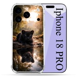 Coque Renforcée Pour Iphone 18 Pro Animal Panthère Reflet
