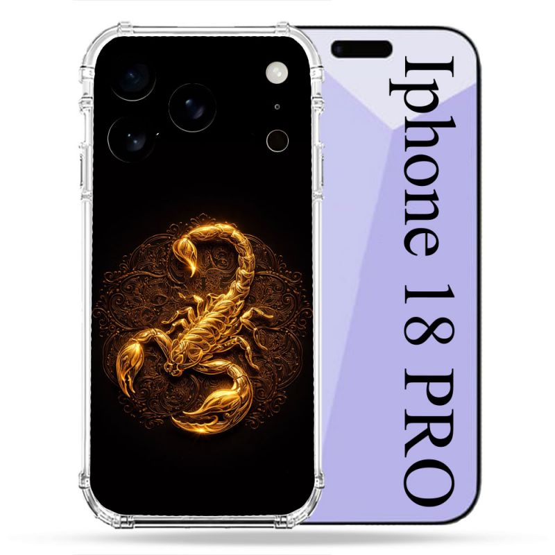 Coque Renforcée Pour Iphone 18 Pro Animal Scorpion Fresque 2026