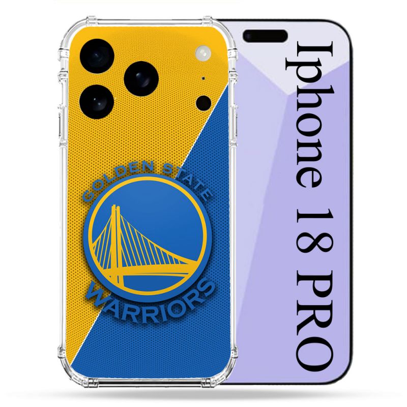 Coque Renforcée Pour Iphone 18 Pro Basket Golden State Warriors