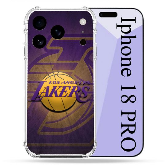 Coque Renforcée Pour Iphone 18 Pro Basket Los Angeles Lakers