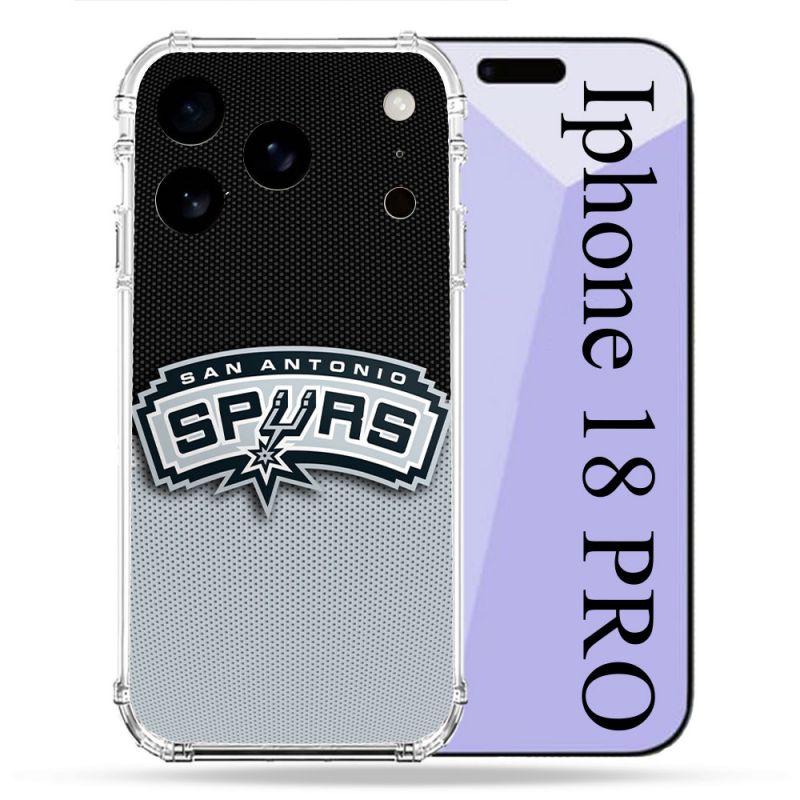 Coque Renforcée Pour Iphone 18 Pro Basket San Antonio Spurs