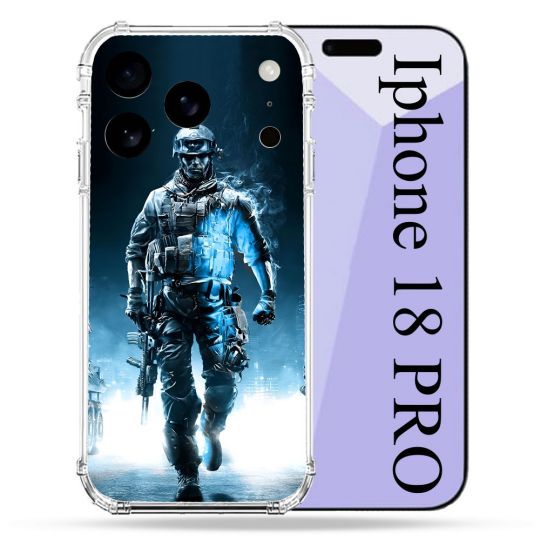 Coque Renforcée Pour Iphone 18 Pro Call Of Duty Guerrier