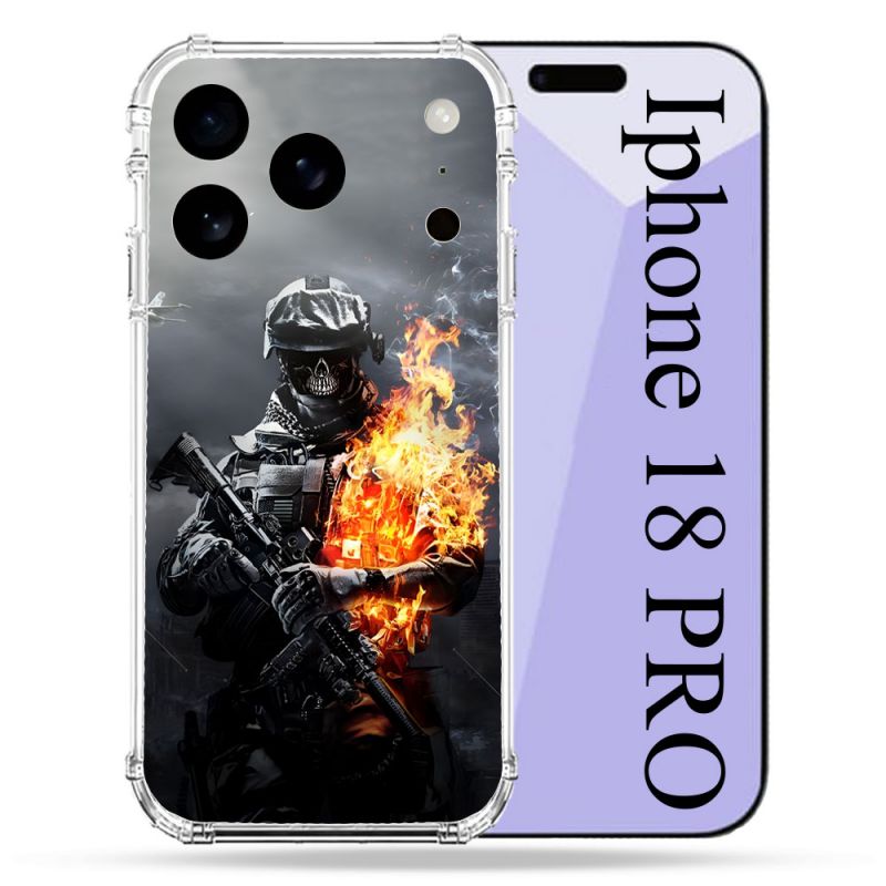 Coque Renforcée Pour Iphone 18 Pro Call Of Duty Squelette