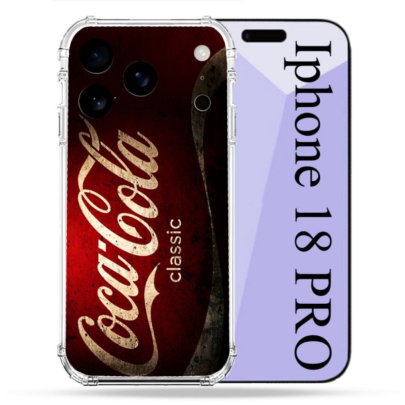 Coque Renforcée Pour Iphone 18 Pro Coca Cola Classique