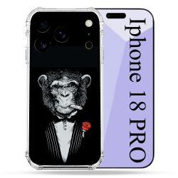 Coque Renforcée Pour Iphone 18 Pro Decale Singe Mafia