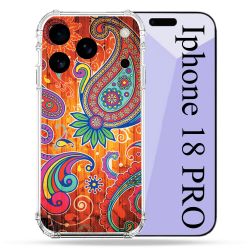 Coque Renforcée Pour Iphone 18 Pro Fleur Psychedelic