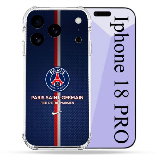 Coque Renforcée Pour Iphone 18 Pro Foot PSG Fier
