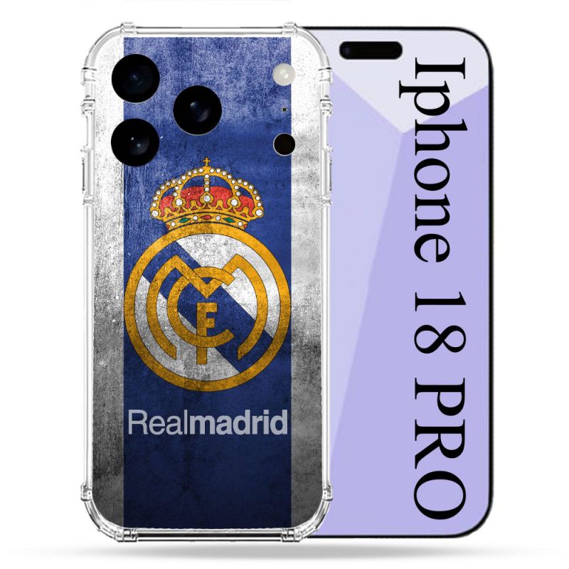 Coque Renforcée Pour Iphone 18 Pro Foot Real Madrid