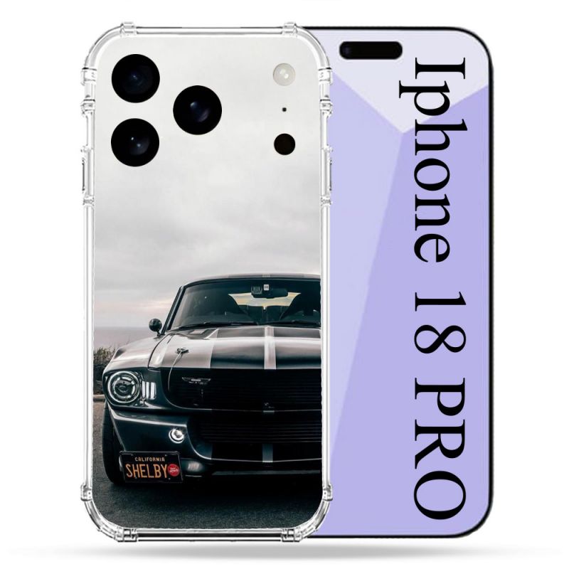 Coque Renforcée Pour Iphone 18 Pro Ford Mustang GT500 Vintage