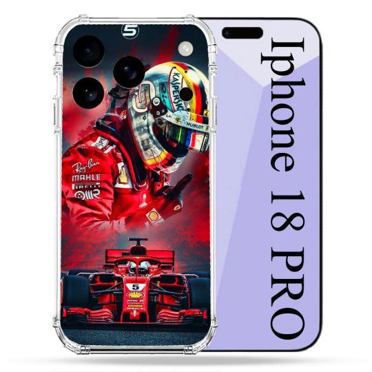Coque Renforcée Pour Iphone 18 Pro Formule 1 F1 Ferrari