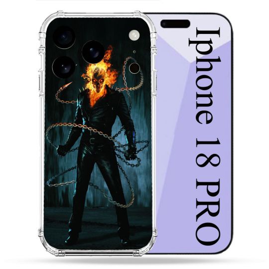 Coque Renforcée Pour Iphone 18 Pro Ghost Rider