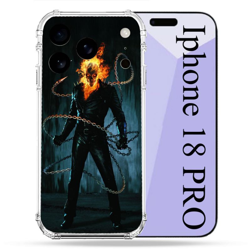 Coque Renforcée Pour Iphone 18 Pro Ghost Rider