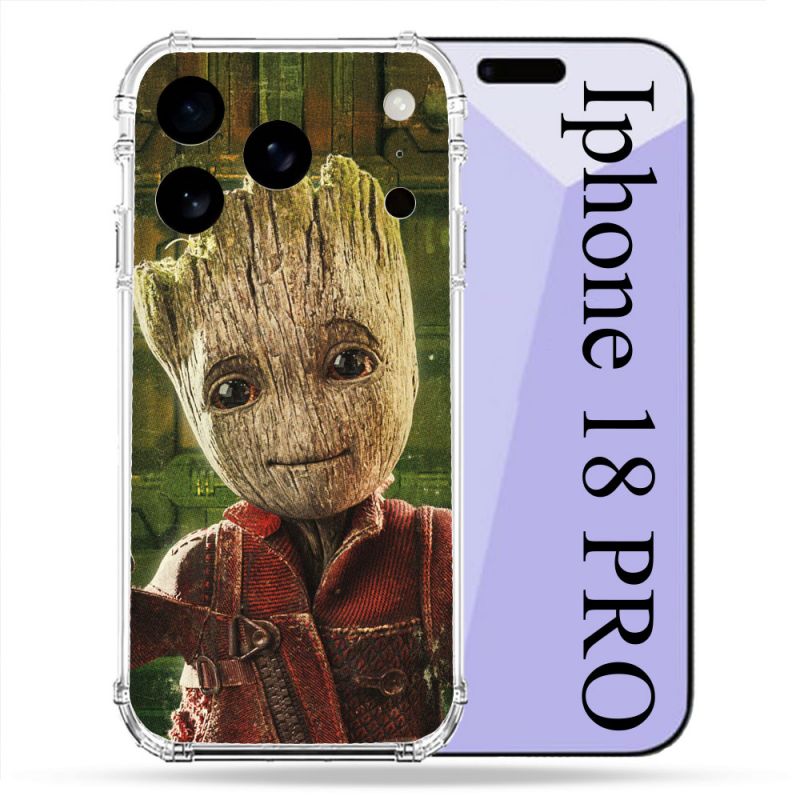 Coque Renforcée Pour Iphone 18 Pro Groot Vert