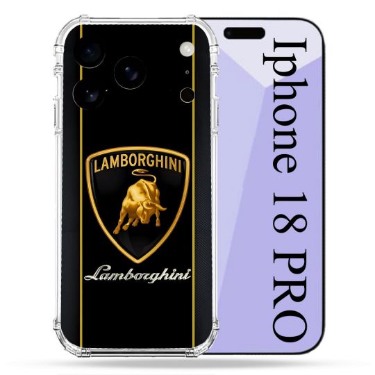 Coque Renforcée Pour Iphone 18 Pro Lamborghini Carbone