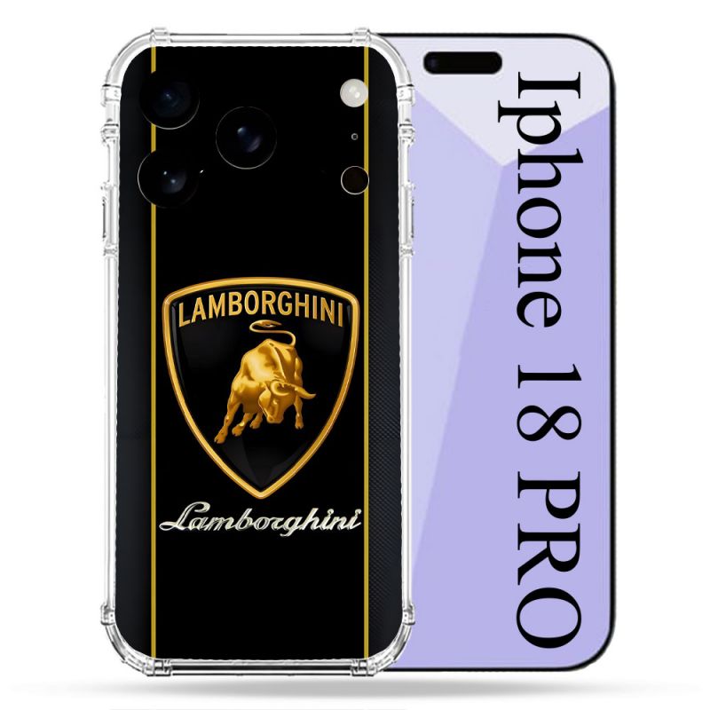 Coque Renforcée Pour Iphone 18 Pro Lamborghini Carbone