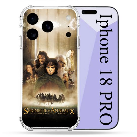 Coque Renforcée Pour Iphone 18 Pro Le seigneur Des Anneaux Affiche