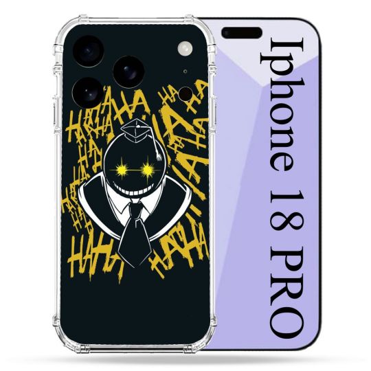 Coque Renforcée Pour Iphone 18 Pro Manga Assassination Classroom Kuro Noir