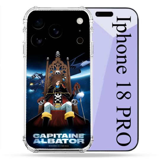 Coque Renforcée Pour Iphone 18 Pro Manga Capitaine Albator