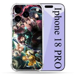 Coque Renforcée Pour Iphone 18 Pro Manga Demon Slayer Groupe