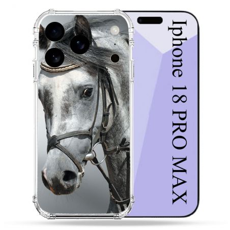 Coque Renforcée Pour Iphone 18 Pro Max Animal Cheval Blanc