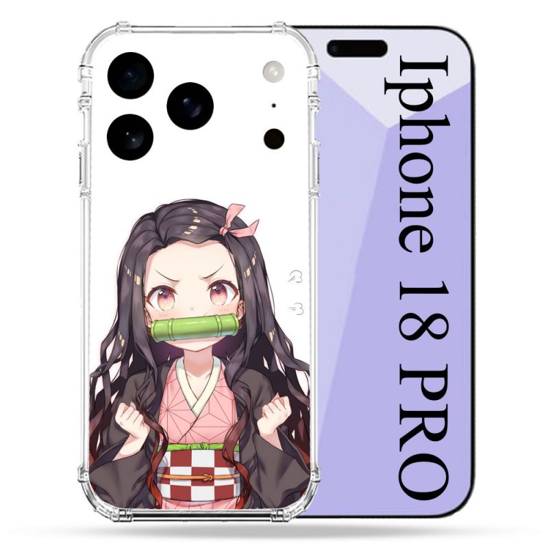 Coque Renforcée Pour Iphone 18 Pro Manga Demon Slayer Nezuko