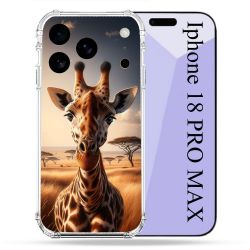 Coque Renforcée Pour Iphone 18 Pro Max Animal Girafe Savane