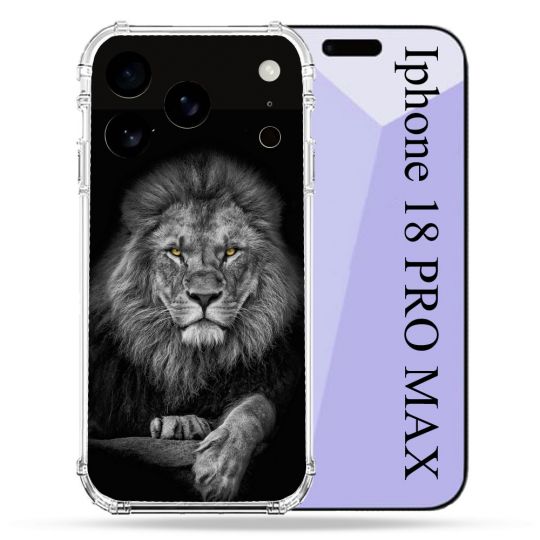Coque Renforcée Pour Iphone 18 Pro Max Animal Lion Majestueux