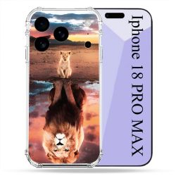 Coque Renforcée Pour Iphone 18 Pro Max Animal Lion Reflet