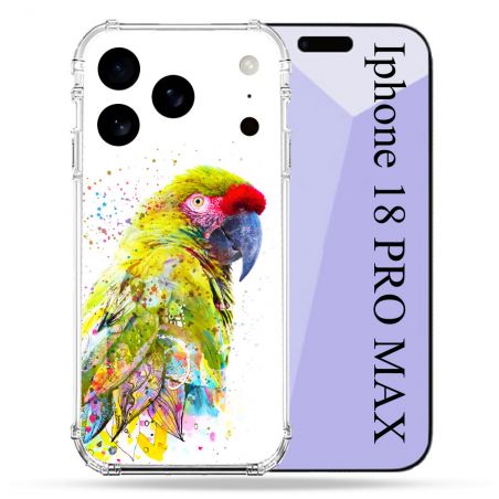Coque Renforcée Pour Iphone 18 Pro Max Animal Perroquet Jaune