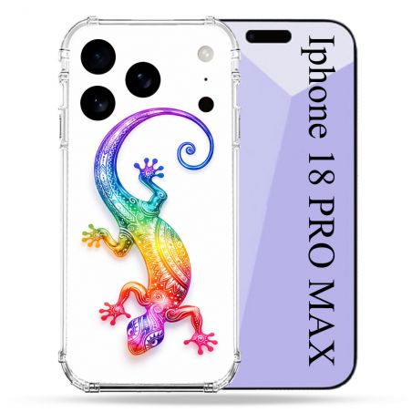 Coque Renforcée Pour Iphone 18 Pro Max Animal Salamandre Color 2026